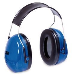 3M Peltor Food Industry Earmuff H9A-02 - Polymer Cushions, One Size Fits Most, Blue/Black | Noise Reduction Rating 26 Decibels, Virtually Crease-Free