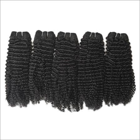 Black Machine Weft Natural Curly Hair