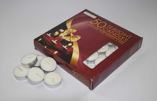 50 Pack of white tea light unscented Candles