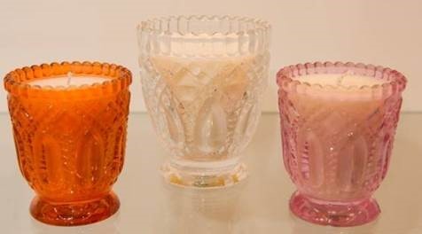 Colored Glass Bowls Candles