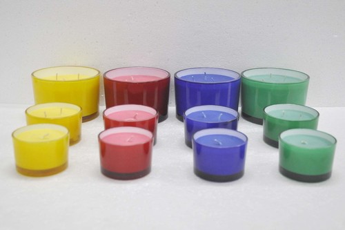 Colored Glass Candle