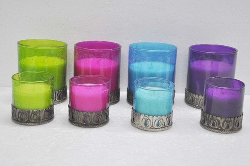 Crackle Glass Candle