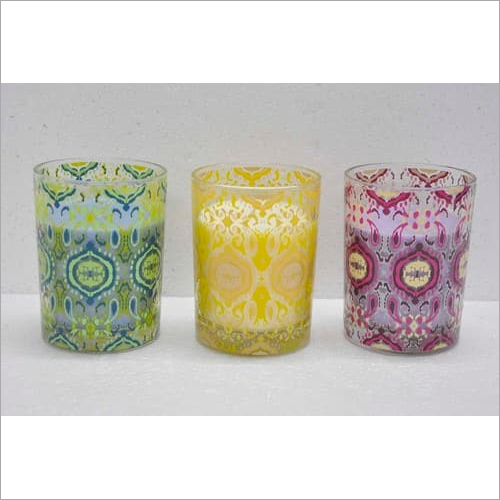 Printed Glass Candles