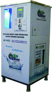 Coin & Card Operated Water Vending Machine Inbuilt Ro - 150 Lph - Color: White