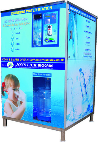 Blue Smart Card Operated Water Vending Machine