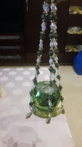 Hanging Latkan With Glass Bowl