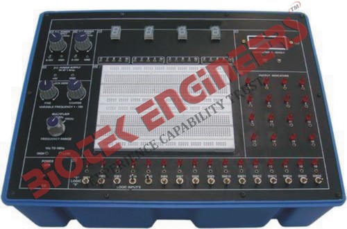 DIGITAL ELECTRONICS TRAINING SYSTEM - 1660 Pt Breadboard, 4-Digit 7-Seg LED Display | Logic Probe, Clock & Pulse Generator, 2mm Patch Cords, +5/+12VDC Power Supply