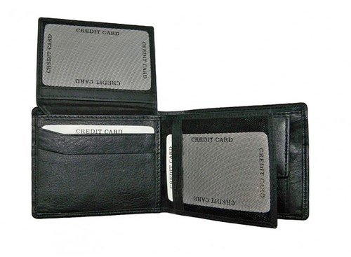 Gent Wallet - Genuine Leather, 4x3x1 Inches, Black | RFID Blocking, 6-8 Card Slots, Cash Compartment, Compact Design