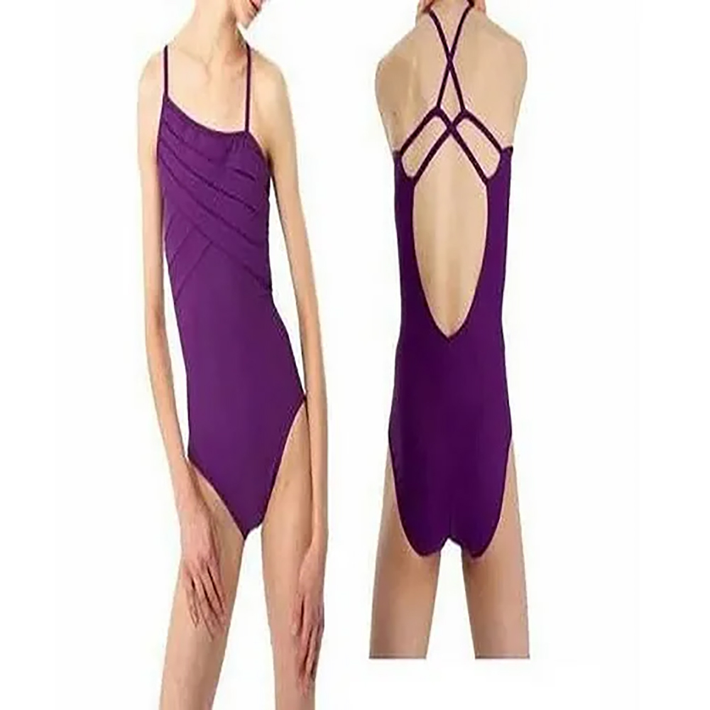 Purple Stripe Leotard Body Sutt