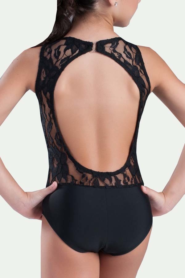 Half Black Sleeve Leotard Body Sutt