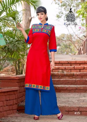 Red Color Cotton Kurti