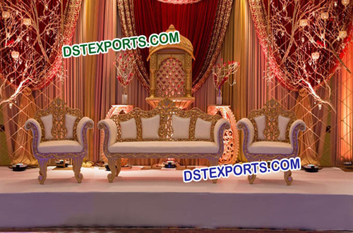 Wedding Wooden Carved Sofa Set