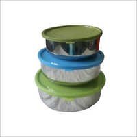 Special Plastic Lid Bowl - Stainless Steel & Pristine Grade Plastic , Perfect Finish, Highly Durable, Alluring Design, Versatile For Curd And Recipe Packaging