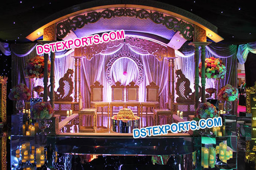 Asian Wedding Decorative Wooden Stage Set