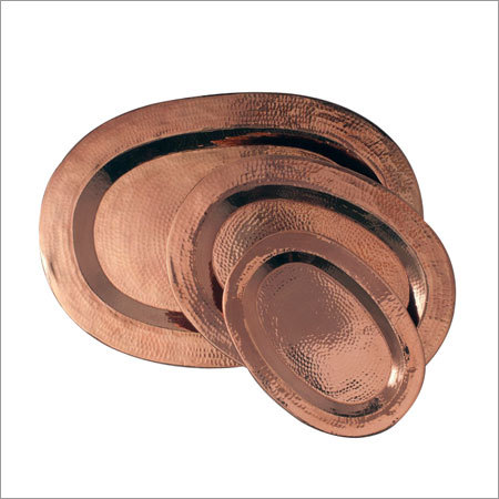Copper Hammered Oval Tray NJO-2802