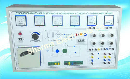 SYNCHRONOUS IMPEDANCE OF ALTRNATOR BY OPEN AND SHORT CIRCUIT TEST CONTROL PANEL TRAINER