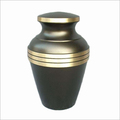 Marble Cremation Urns - Metal, 8x6 Inches, Black/gold | Screw Top Lid, Elegant Design, Durable, Aesthetic Finish