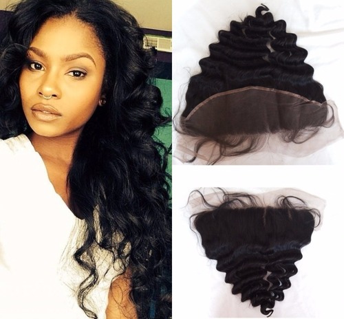 Black Lace And Silk Hair Frontal