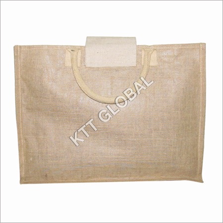 Natural Jute Shopping Bag - 39x51x17 cm, Cream Color, Eco-Friendly, Unique Pattern, Soft Texture, Light Weight, Durable Finish