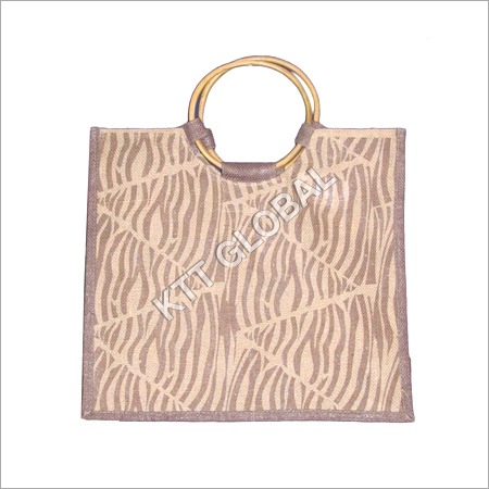 Cream Custom Jute Shopping Bag