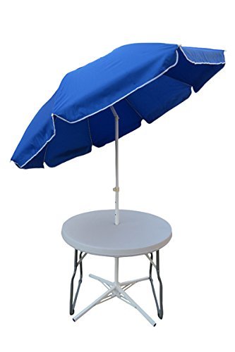 Round Folding Table with 7' Umbrella