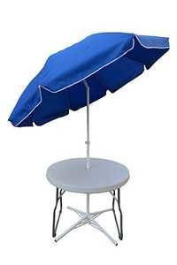 Round Folding Table With 7' Umbrella