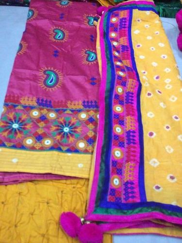 Bandhani Salwar Kameez Material