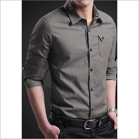 Casual Plain Cotton Shirt 