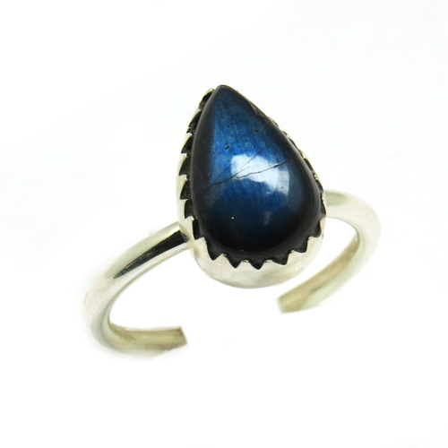 Magicol AAA Blue Fire Labradorite Silver Jewelry Gemstone 925 Sterling Silver Ring