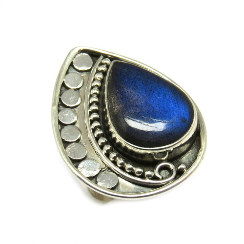 Moonlight Majesty !! Labradorite Gemstone 925 Sterling Silver Ring