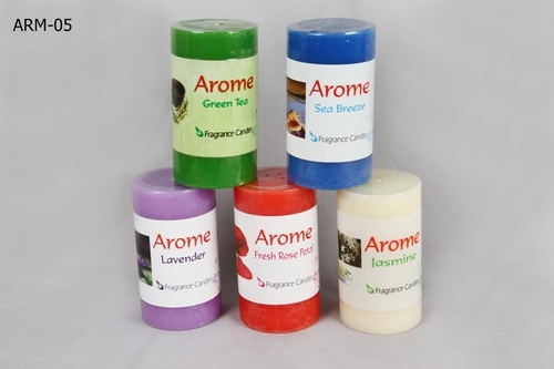 Pillar Candle - Wax 2.75" x 5", Multicolored | Aromatic, Relaxing, Decorative, Long-Lasting Scented