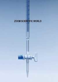 Burettes With Straight Bore Glass Key Stopcock - Glass, 1 To 100 Ml Capacity, Transparent | Ideal For Chemical Laboratory Use