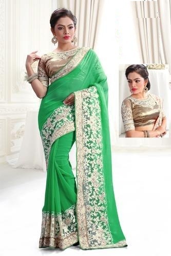 Net Border Saree