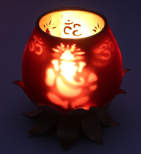 Ganesha Flickering Votive