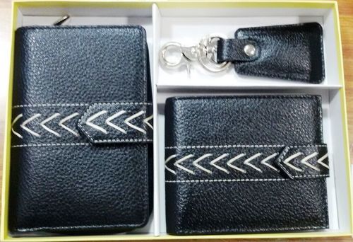 Leather Ladies & Gents Wallet Set