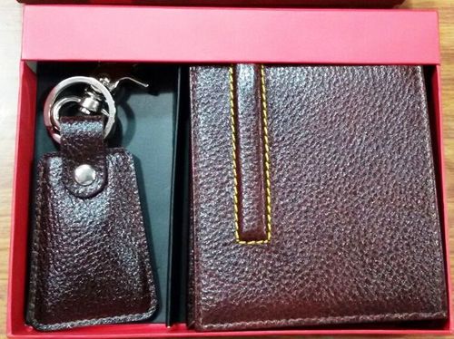 Leather Wallet with Key Ring