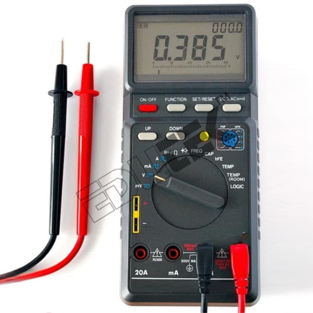 DIGITAL MULTIMETER - Plastic, 190 x 90 x 50 mm | 3 Digits LCD Display, 200 mV to 600 V AC/DC, Auto Power Off, 1-Year Warranty, 200g Weight