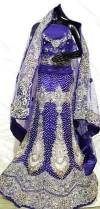 Purple Bridal Lehenga Chunni