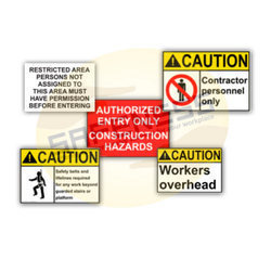 Weather Proof Construction Safety Signs \011