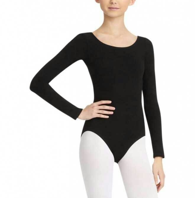 Black Full Sleeve Leotard Body Sutt