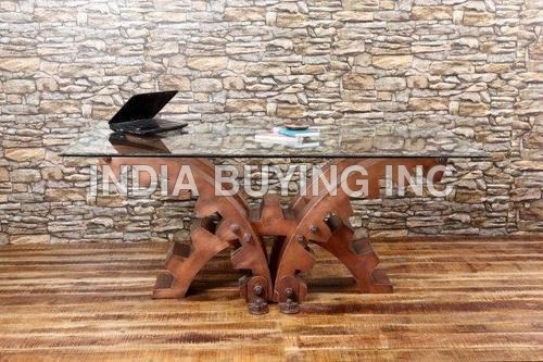 Gear Table With Glass Top