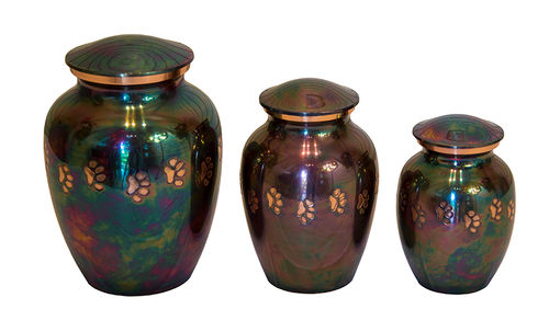 Raku Paw Print Urns