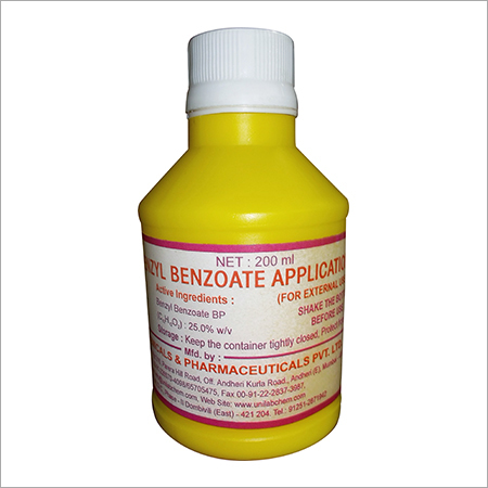 Benzyl Benzoate Application By UNILAB CHEMICALS & PHARMACEUTICALS PVT. LTD.