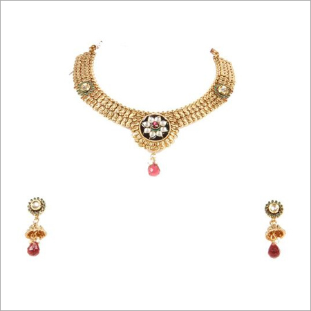 Designer Gold Antique Necklace Set