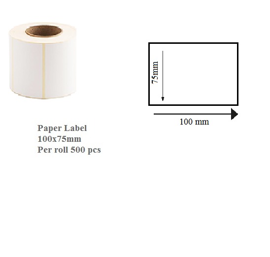 Barcode Label Paper Chromo (100*75*500)