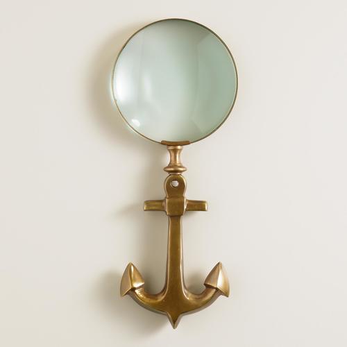 Brass Anchor Magnifying Glass
