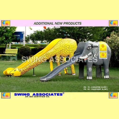 Plastic And Metal Elephant Slide