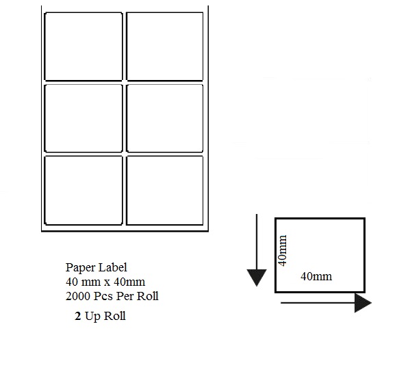 Barcode Label Paper Chromo (40*40*2000)
