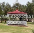 Red And White Cast Iron Gazebo