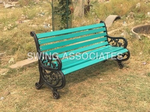 Green Cast Iron Bench